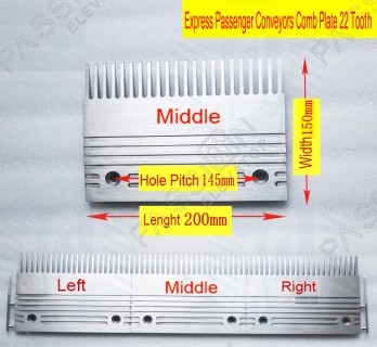 SJEC Express Passenger Conveyors Comb Plate 22 Teeth