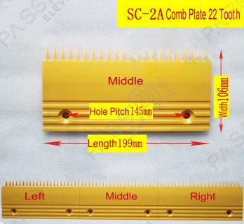 SC-2A/1/3 General Escalator Plastic Comb Plate 22 Teeth